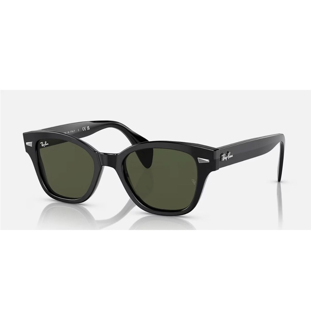 Ray-Ban ORB0880S - Gloss Black Frame With Green Lenses